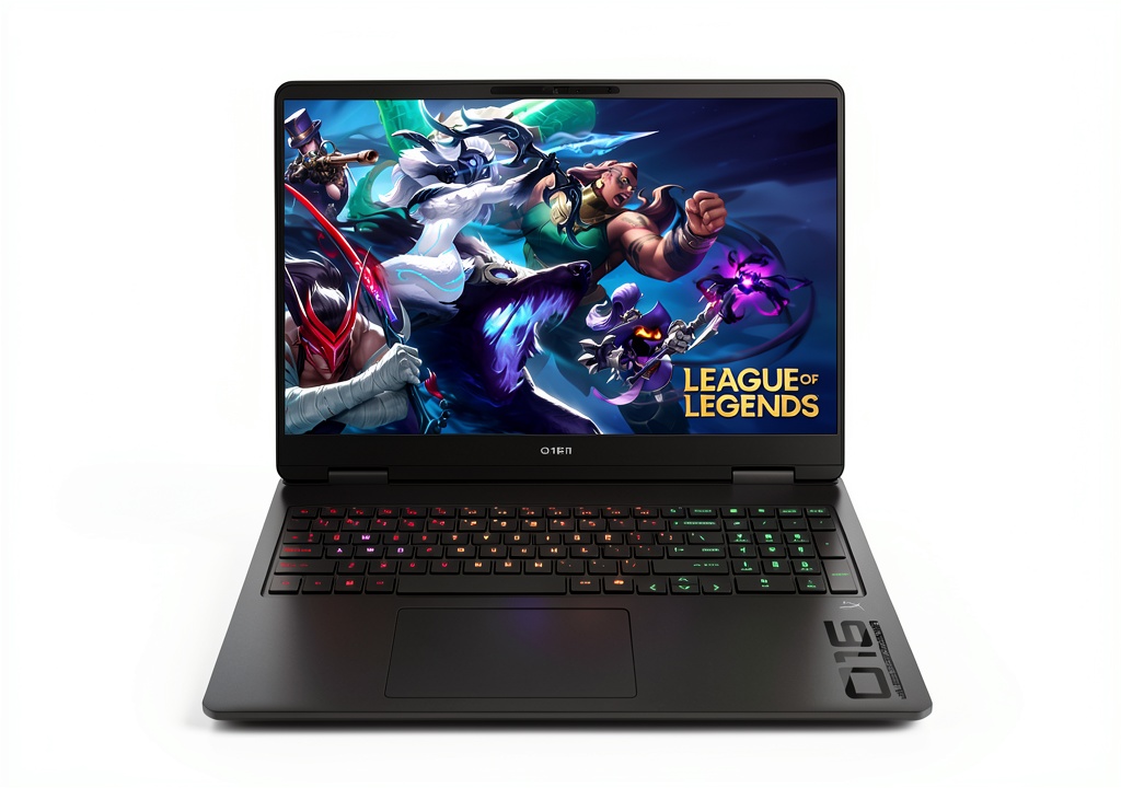 Installing HP OMEN 16 Gaming Laptop Intel Core Ultra 7 RTX 5060 on a wooden desk