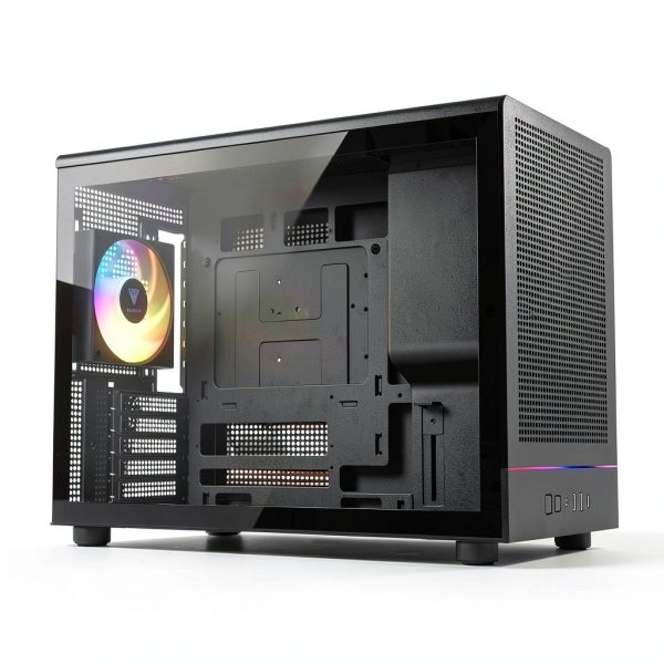 GAMDIAS ATHENA M4M mATX PC Case Mesh Front 3 Fans-0