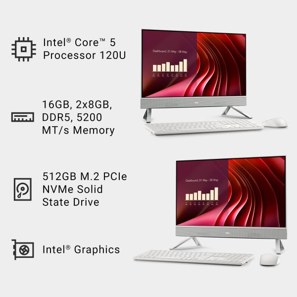 Dell All in One Desktop 24 Inch FHD Display Windows 11-8