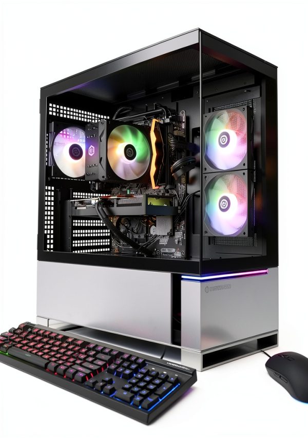 CyberPowerPC Gaming Desktop AMD Ryzen 5 RTX 5050 16GB-0