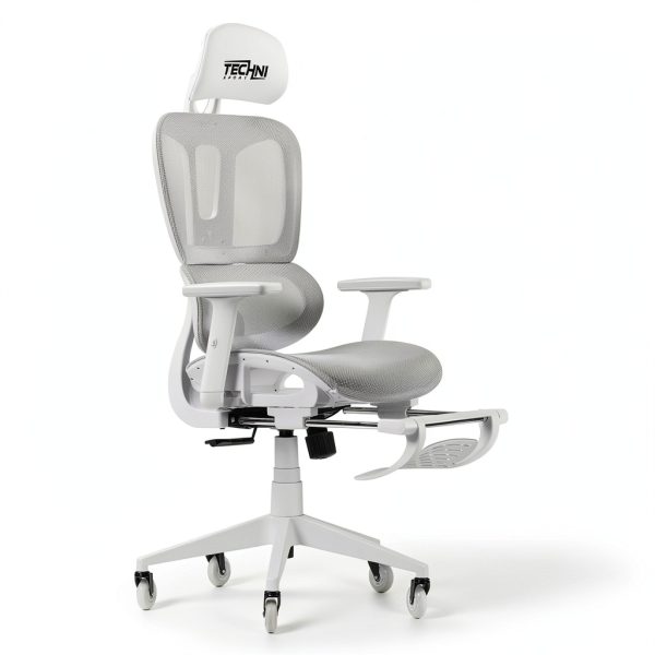 GOODSILO Ergonomic Mesh Gaming Chair Adjustable Footrest-1
