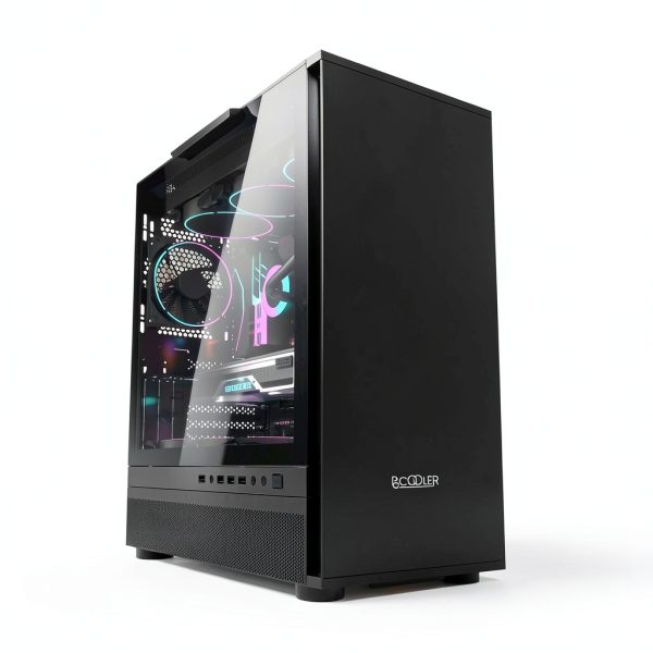 PCCOOLER MASTER IE200S MESH Gaming Case EATX Tempered Glass-0