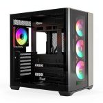 Rosewill ATX Mid Tower Case Curved Glass ARGB Fans USB-0