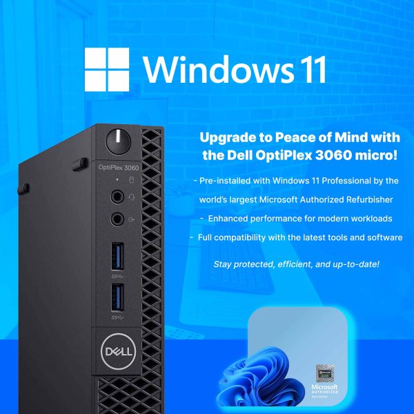 Dell Optiplex 3060 Micro Computer Intel i5 8GB RAM SSD-3