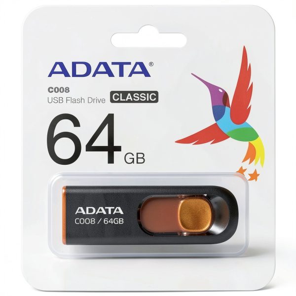 Pavo 64GB Retractable USB Drive Red Portable Storage-2