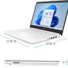 HP 14 Laptop Intel Celeron N4120 4GB Memory 64GB eMMC White-8