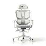 GOODSILO Ergonomic Mesh Gaming Chair Adjustable Footrest-0