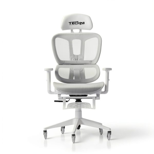 GOODSILO Ergonomic Mesh Gaming Chair Adjustable Footrest-4