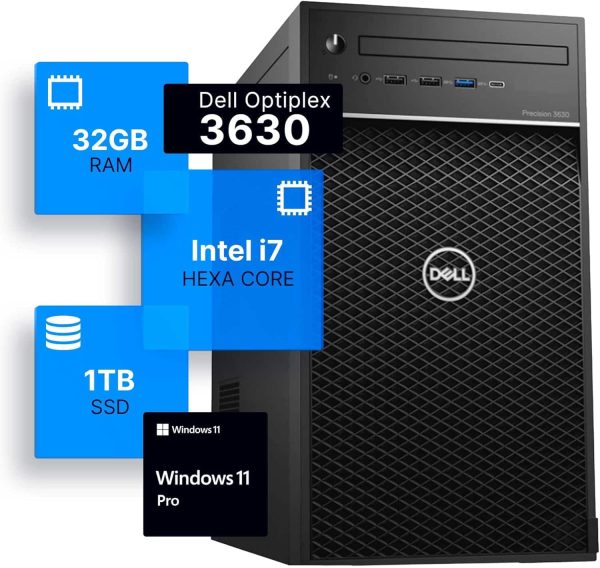 Dell Precision 3630 Tower Intel i7 32GB RAM 1TB SSD-0