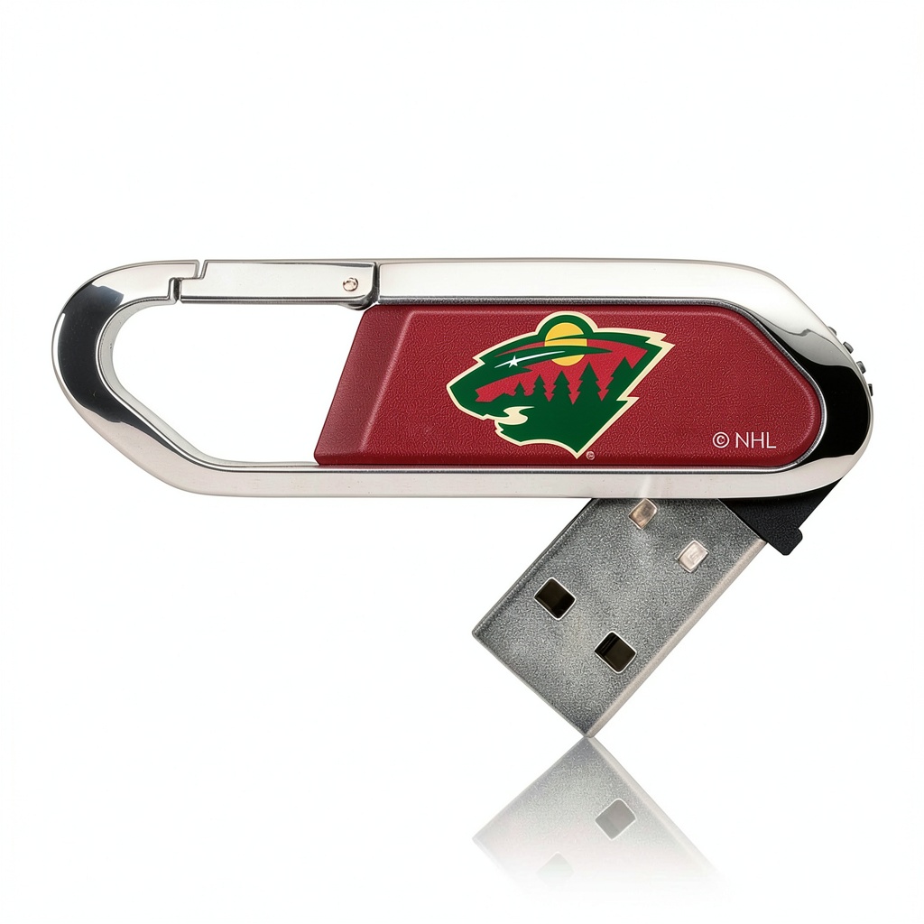 Minnesota Wild Clip USB Flash Drive showing team graphics and clip design