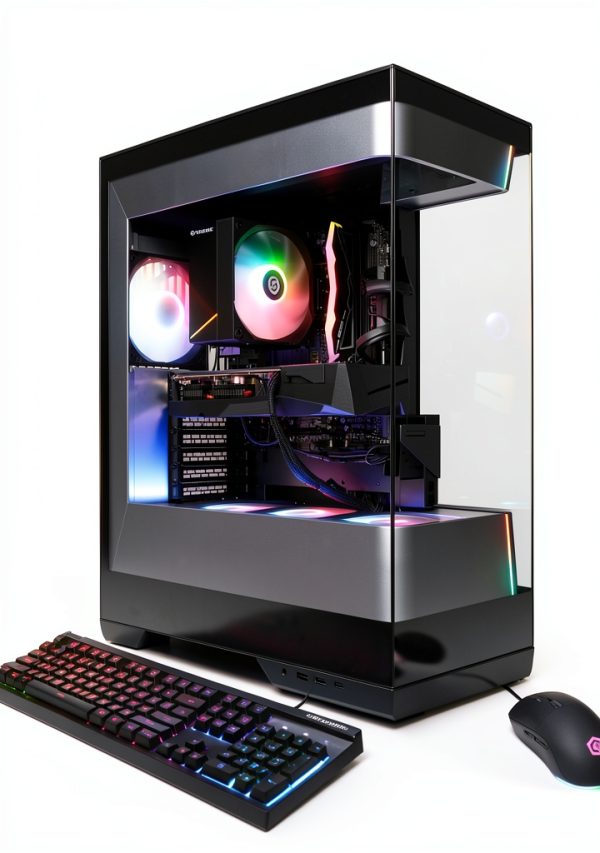 CyberPowerPC Gaming Desktop AMD Ryzen 7 8700F RX 7700-0
