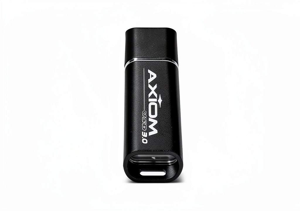 Axiom 128GB USB 3.0 Flash Drive connected to a laptop