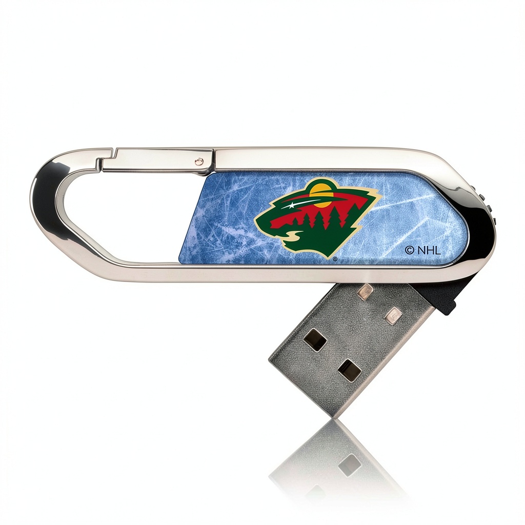 Minnesota Wild Ice Flood Clip USB Flash Drive showing team graphics