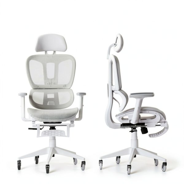 GOODSILO Ergonomic Mesh Gaming Chair Adjustable Footrest-3