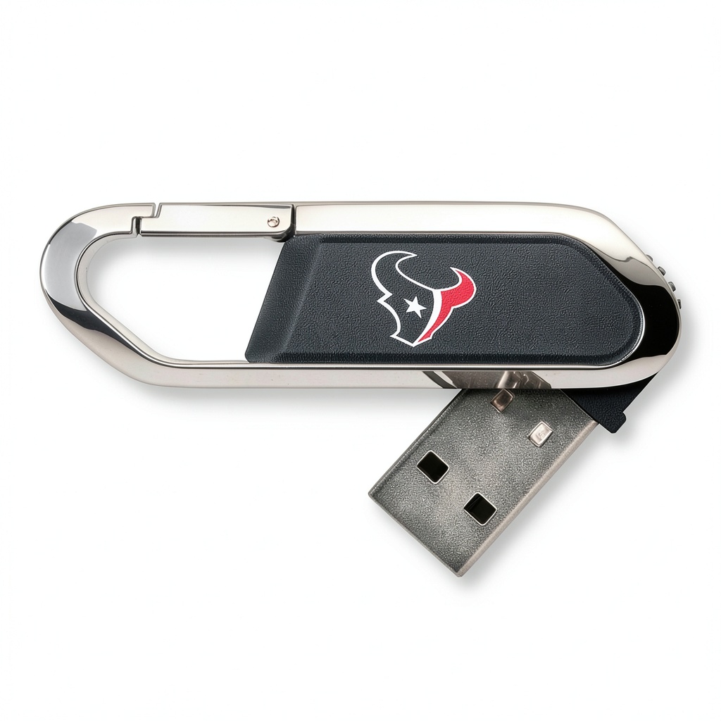 Houston Texans USB Flash Drive showing team graphics and clip design