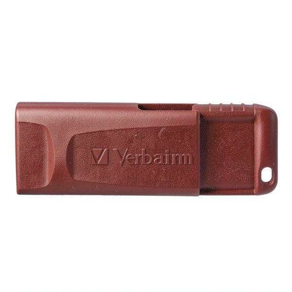 Verbatim USB Flash Drive 16GB Red Retractable Design-1