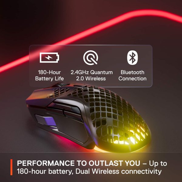 SteelSeries Aerox 5 Wireless Gaming Mouse Ultra Lightweight-5
