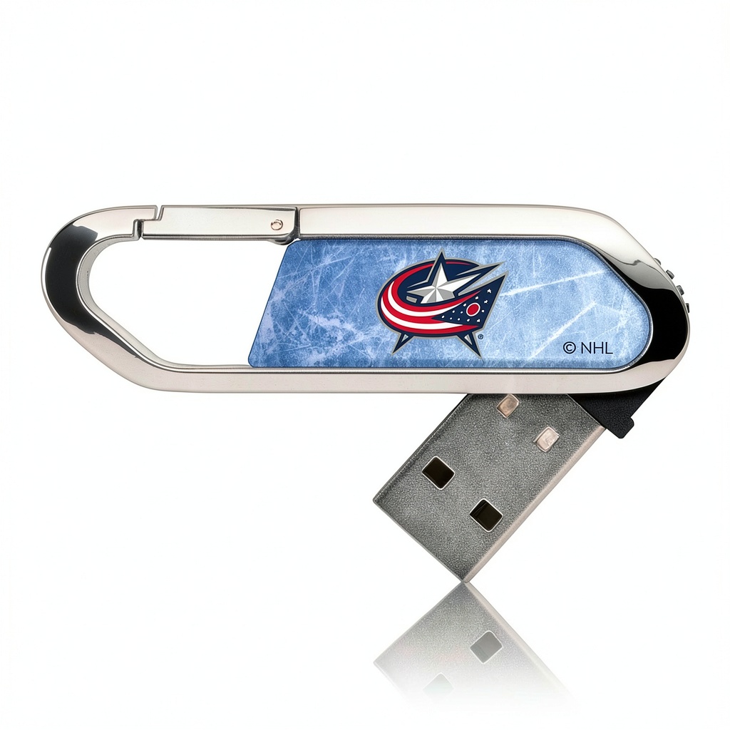 Columbus Blue Jackets Ice Flood Clip USB Flash Drive displaying team graphics