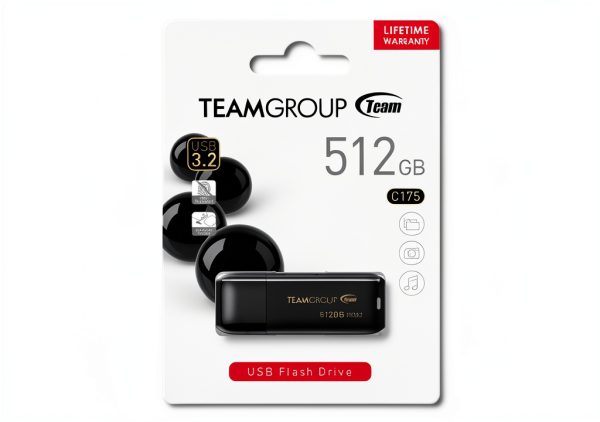 TEAMGROUP C175 USB Flash Drive Unibody Design 512GB Storage-1