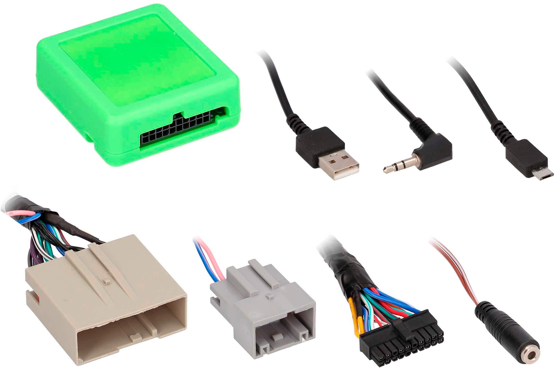 Metra data interface kit connected to a vehicle harness