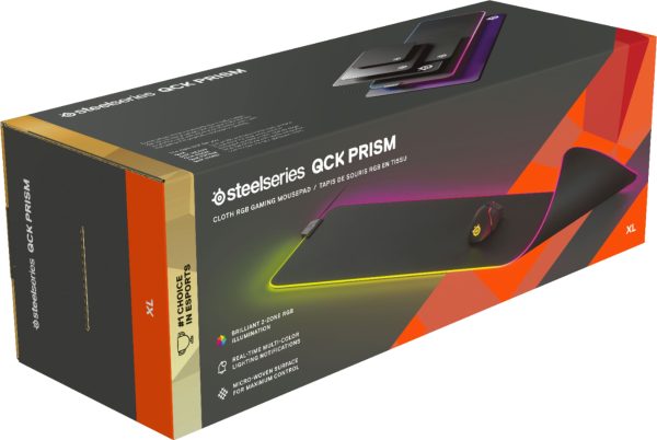 SteelSeries QcK Prism Gaming Mouse Pad RGB Smooth Surface-8