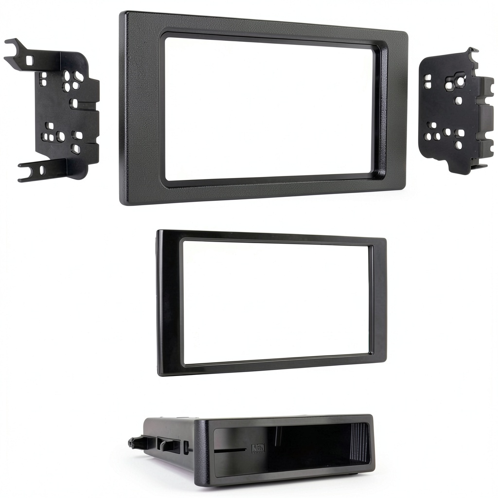 Metra radio mounting kit installed in Toyota Tacoma dash