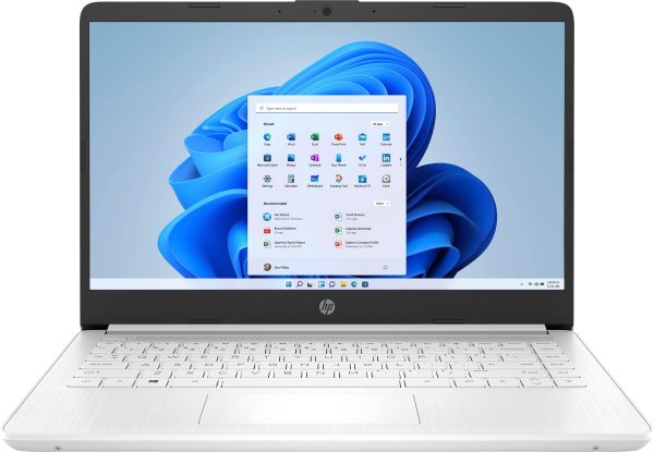 HP 14 Laptop Intel Celeron N4120 4GB Memory 64GB eMMC White-0