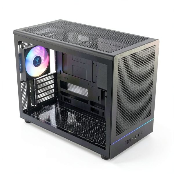 GAMDIAS ATHENA M4M mATX PC Case Mesh Front 3 Fans-2