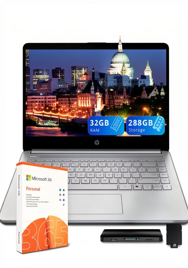 HP Stream 14 Laptop Intel N150 16GB 32GB RAM Office 365-0