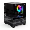 Rosewill ATX Mid Tower Case Black ARGB Fans Tempered Glass-9