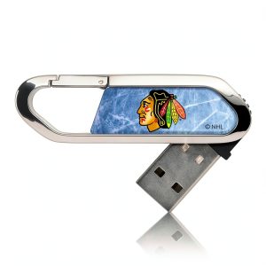 Chicago Blackhawks USB Flash Drive 16GB Ice Flood Clip-0
