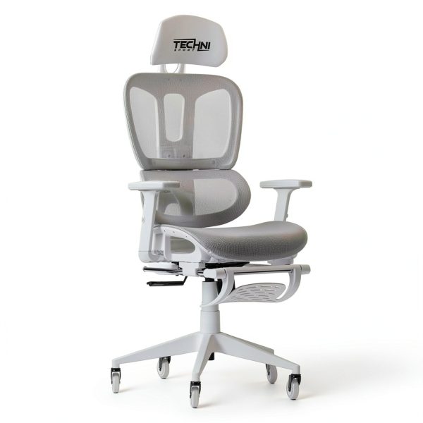 GOODSILO Ergonomic Mesh Gaming Chair Adjustable Footrest-11