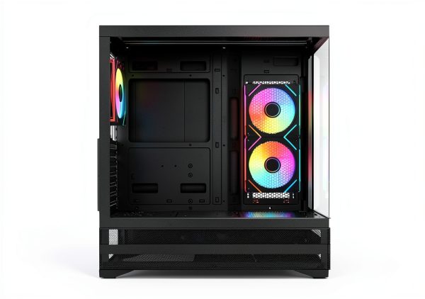 Rosewill ATX Mid Tower Case Black ARGB Fans Tempered Glass-3