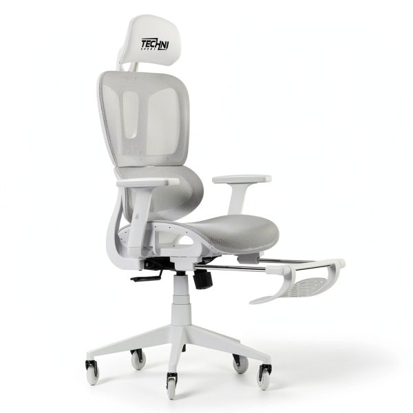 GOODSILO Ergonomic Mesh Gaming Chair Adjustable Footrest-6
