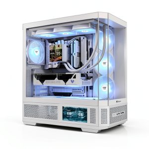 Thermaltake View 370 TG ARGB Mid Tower Snow PC Case-0