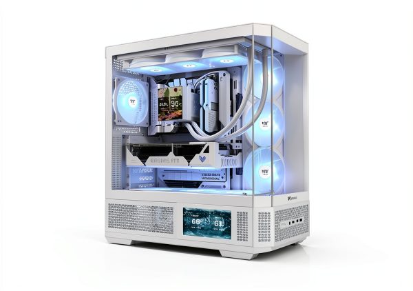 Thermaltake View 370 TG ARGB Mid Tower Snow PC Case-0