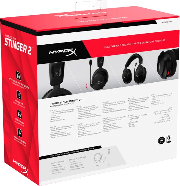HyperX Cloud Stinger 2 Wired Gaming Headset PC Black-1