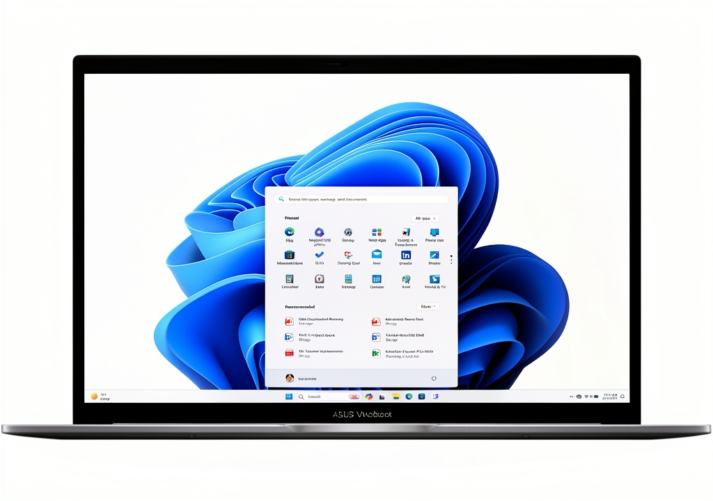 ASUS Vivobook 17 laptop displaying a creative project on its 17.3-inch screen
