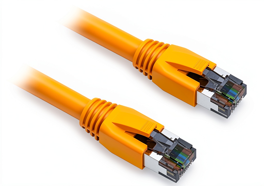 Nippon Labs Cat8 Ethernet Cable showing shielded construction and connectors