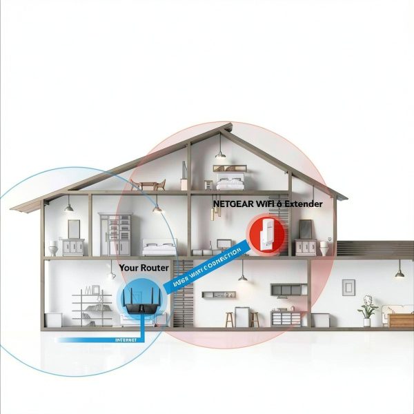 NETGEAR EAX15 AX1800 WiFi 6 Mesh Extender Wall Plug Booster-2