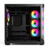 Rosewill ATX Mid Tower Case Curved Glass ARGB Fans USB-2