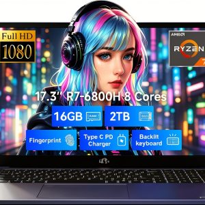 NIMO 17.3 Gaming Laptop AMD Ryzen 7 6800H 16GB DDR5 2TB SSD-0