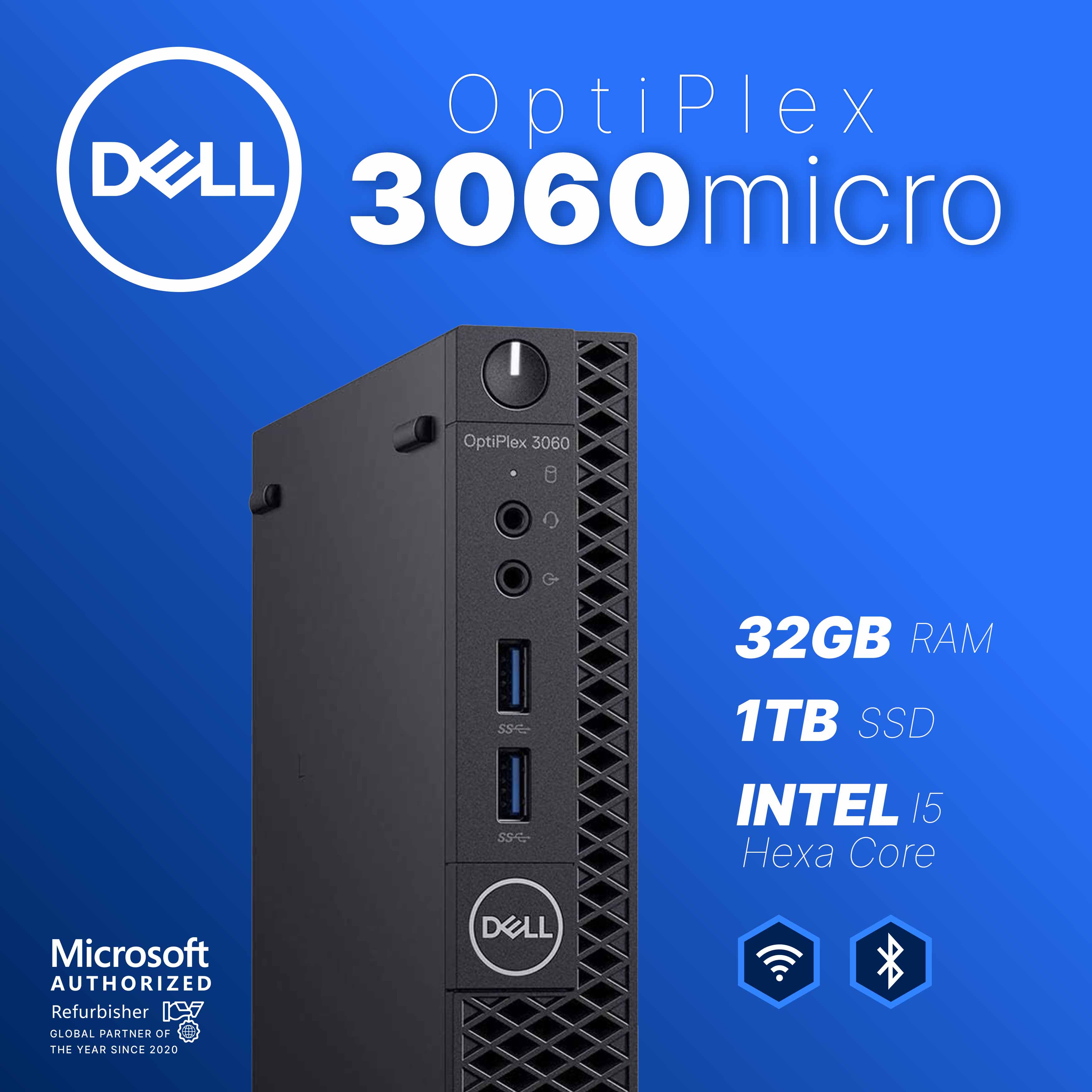 Dell Optiplex 3060 Micro on a home office desk
