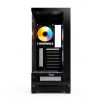 Rosewill ATX Mid Tower Case Black ARGB Fans Tempered Glass-2