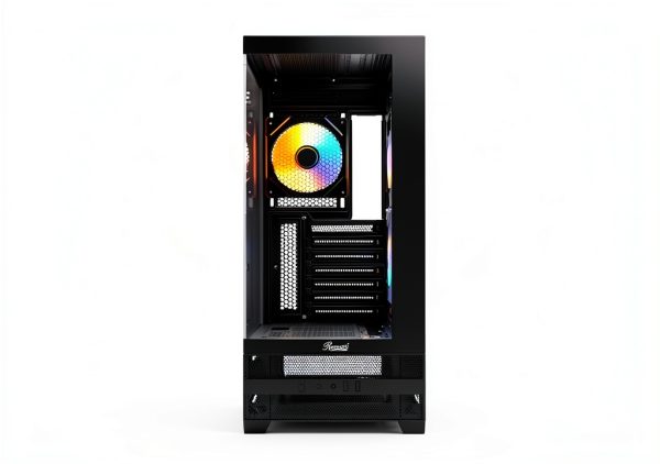 Rosewill ATX Mid Tower Case Black ARGB Fans Tempered Glass-2