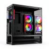 Rosewill ATX Mid Tower Case Black ARGB Fans Tempered Glass-6