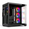 Rosewill ATX Mid Tower Case Curved Glass ARGB Fans USB-6