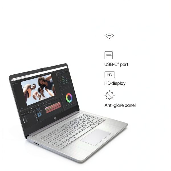 HP 14 Laptop Intel N150 4GB 128GB Sky Blue Student-8