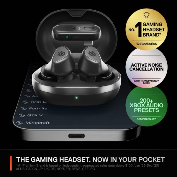 SteelSeries Arctis GameBuds Wireless Gaming Earbuds Xbox PS5-1