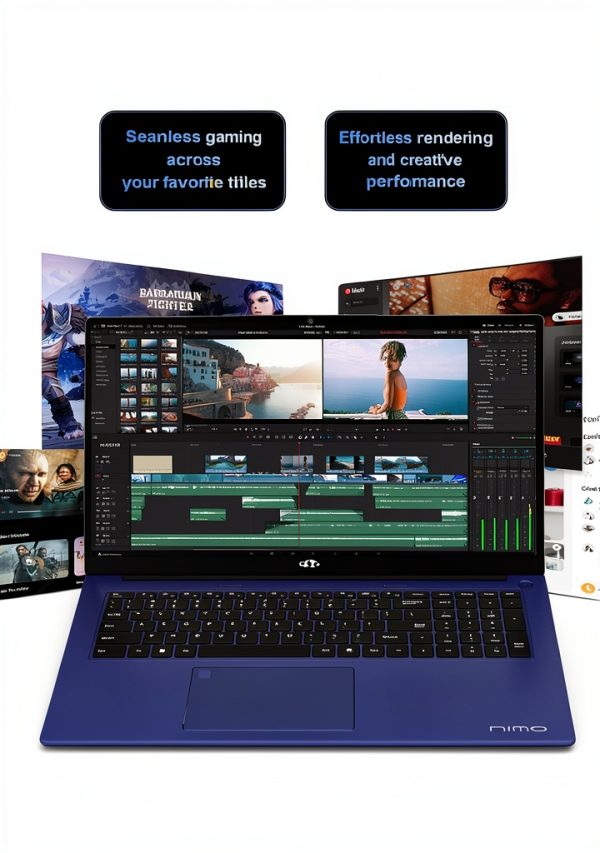 NIMO Gaming Laptop AMD Ryzen 7 32GB RAM 2TB SSD Black Blue-2